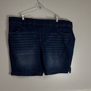 Terra & Sky Dark Blue Denim Jean Shorts